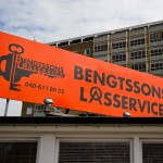 Bengtssons Låsservice - Skylt sedd från Amiralsgatan